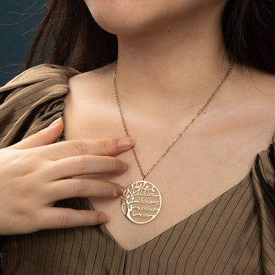 Baum des lebens anhänger necklace - elegante silberne damenschmuck