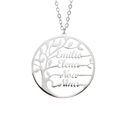 Baum des lebens anhänger necklace - elegante silberne damenschmuck
