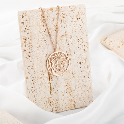 Baum des lebens anhänger necklace - elegante silberne damenschmuck