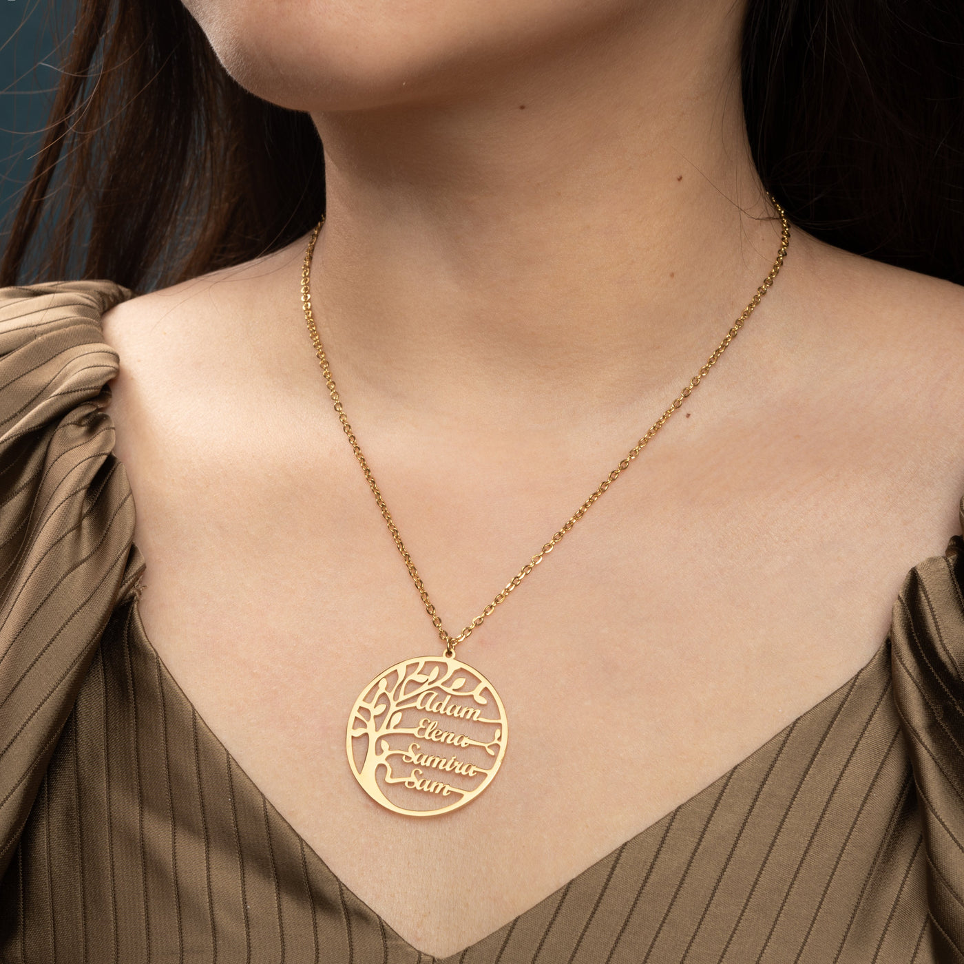 Baum des lebens anhänger necklace - elegante silberne damenschmuck