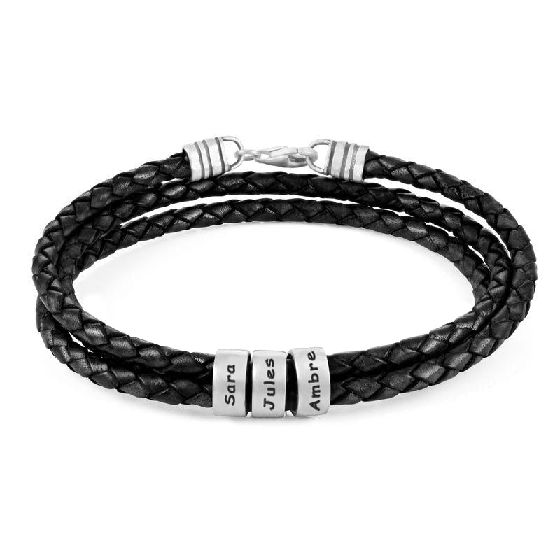 Geflochtener lederarmband - personalisiertes fashion-accessoire für männer
