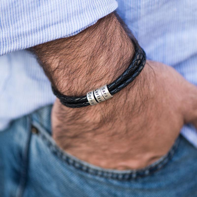 Geflochtener lederarmband - personalisiertes fashion-accessoire für männer