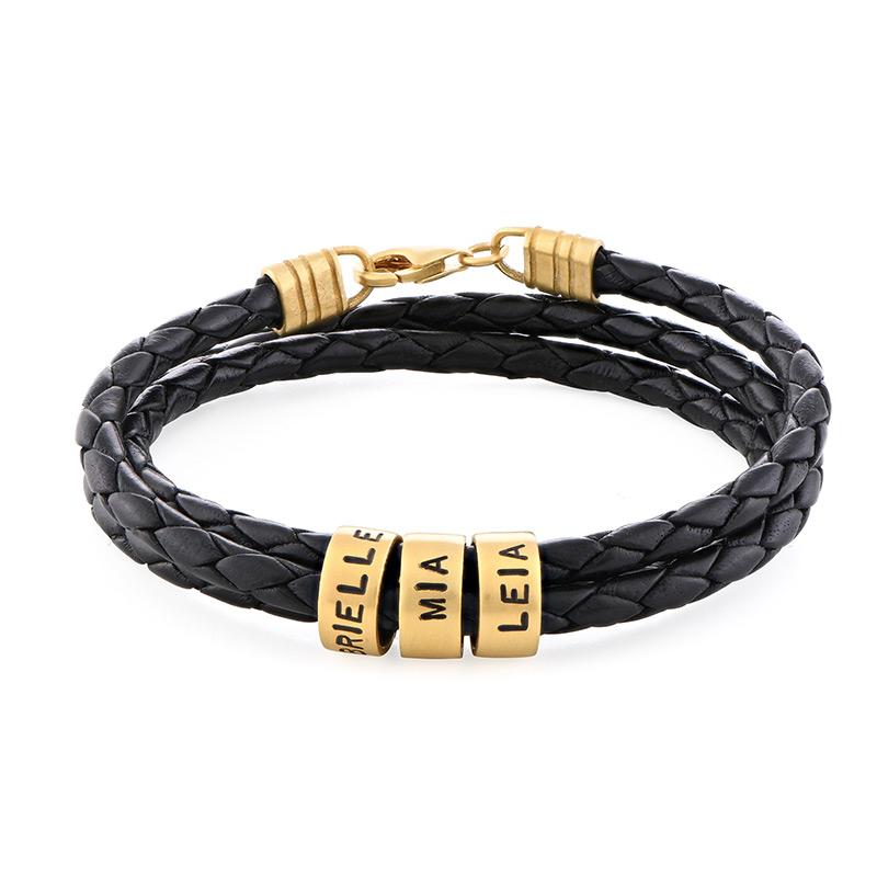 Geflochtener lederarmband - personalisiertes fashion-accessoire für männer