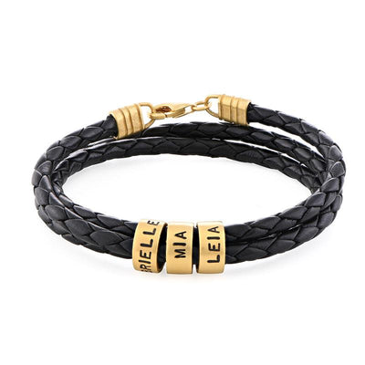Geflochtener lederarmband - personalisiertes fashion-accessoire für männer