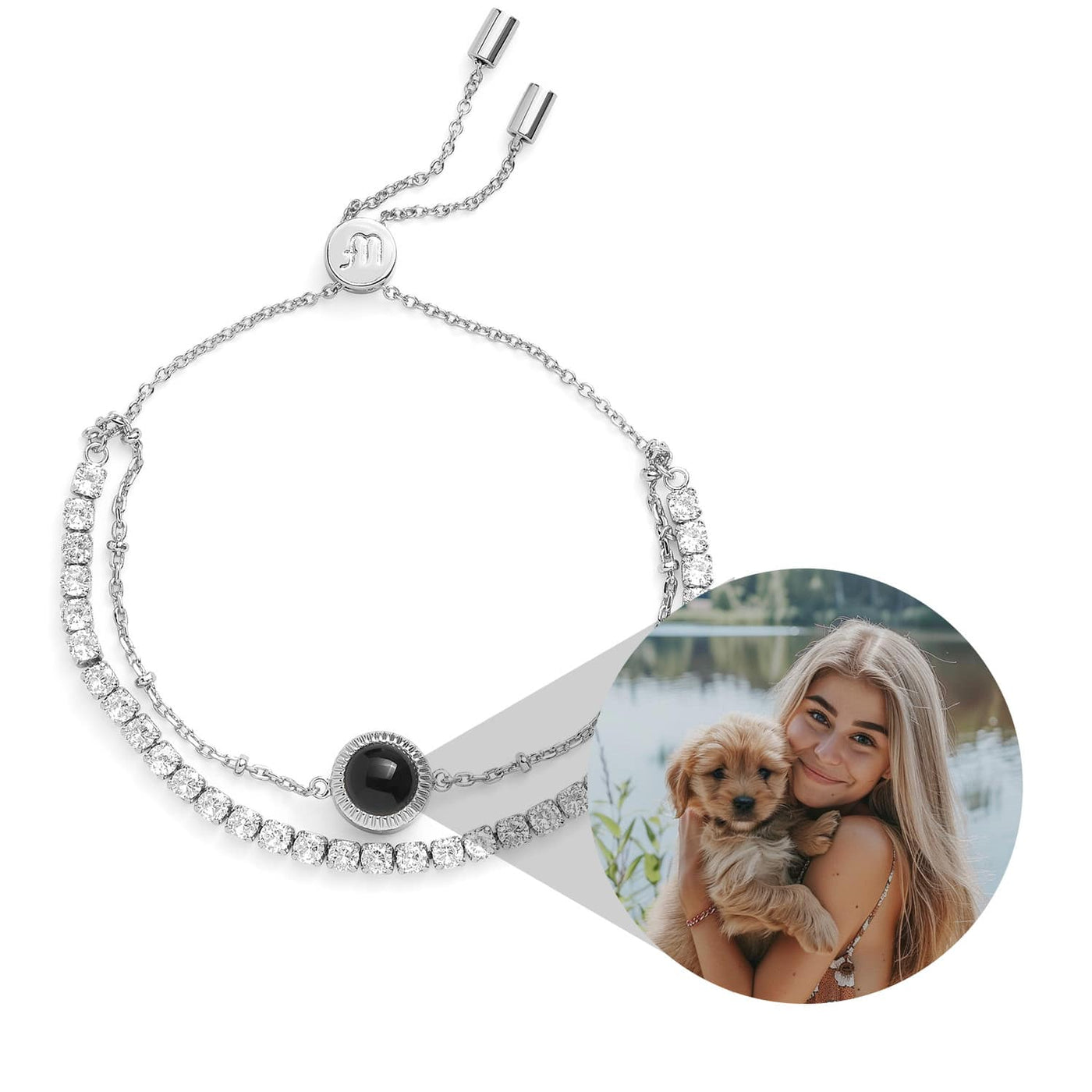 Glitzernde damen-armbandkette mit perlen – elegantes accessoire für den alltag