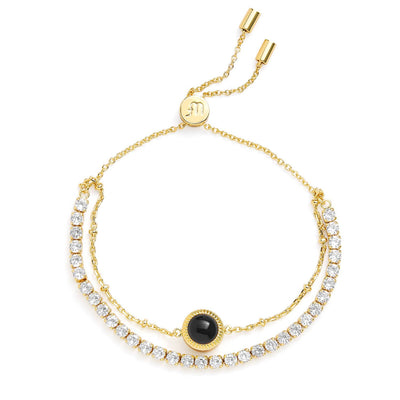 Glitzernde damen-armbandkette mit perlen – elegantes accessoire für den alltag