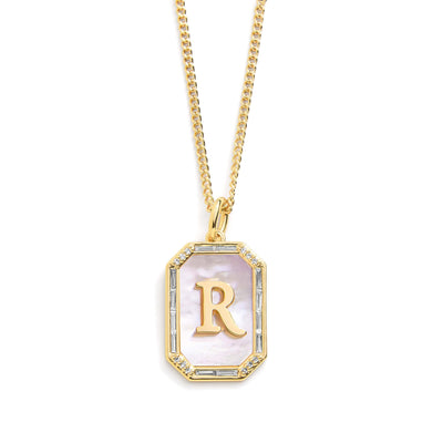 Goldene initialen anhänger kette - elegantes accessoire für frauen