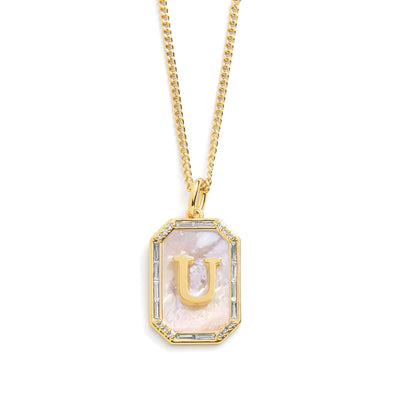 Goldene initialen anhänger kette - elegantes accessoire für frauen