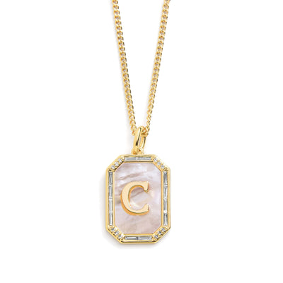 Goldene initialen anhänger kette - elegantes accessoire für frauen