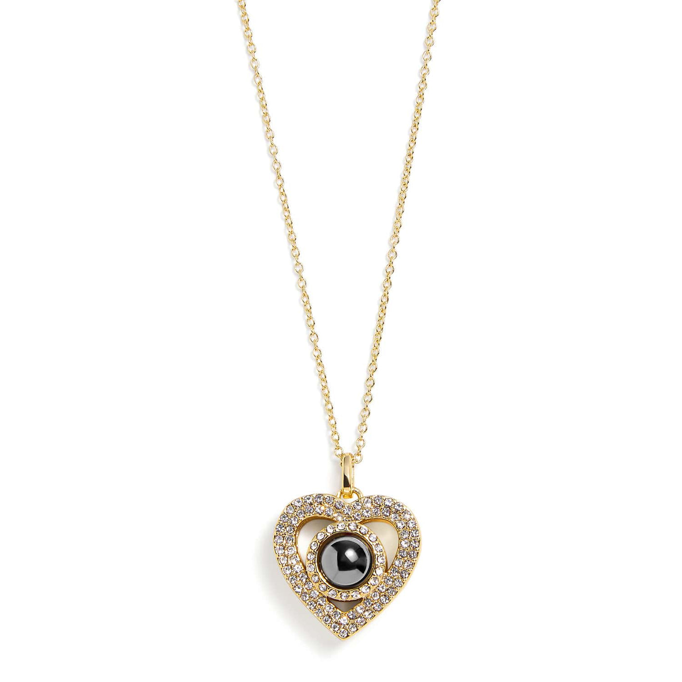 Herzförmige anhänger-kette – edler goldener schmuck für frauen