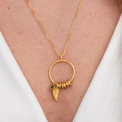 Personalisierbare gold charm halskette - individuelle damenmode