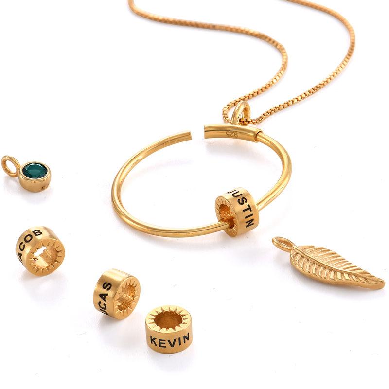 Personalisierbare gold charm halskette - individuelle damenmode