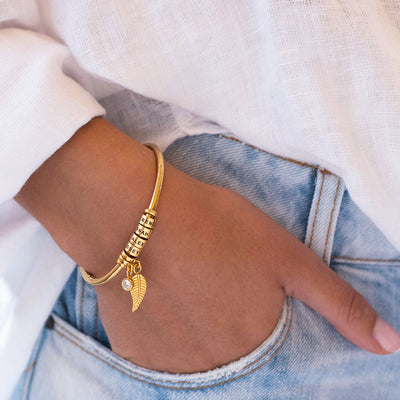 Personalisierbares bangle-armband – eleganter schmuck für damen