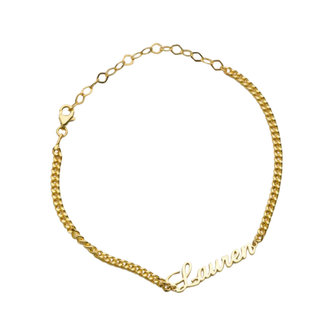 Personalisierbares namensarmband - eleganter schmuck in roségold für damen