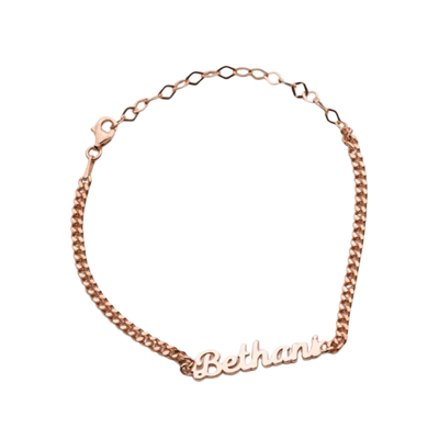Personalisierbares namensarmband - eleganter schmuck in roségold für damen