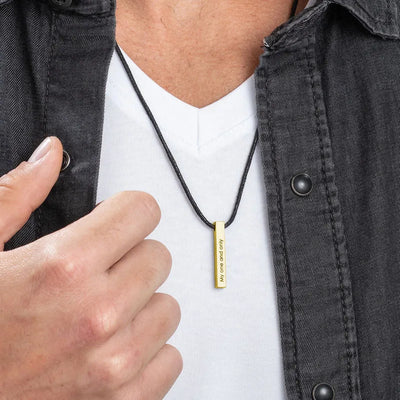 Personalisierte, gravierte goldbarren-halskette - individuell gestaltbares pendant für damen 2