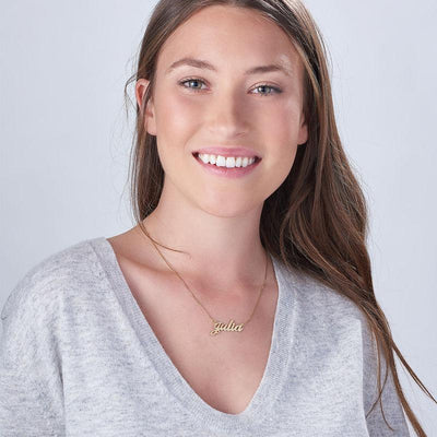 Personalisierte namenskette - exquisite halsketten aus sterling silber und vergoldet für damen